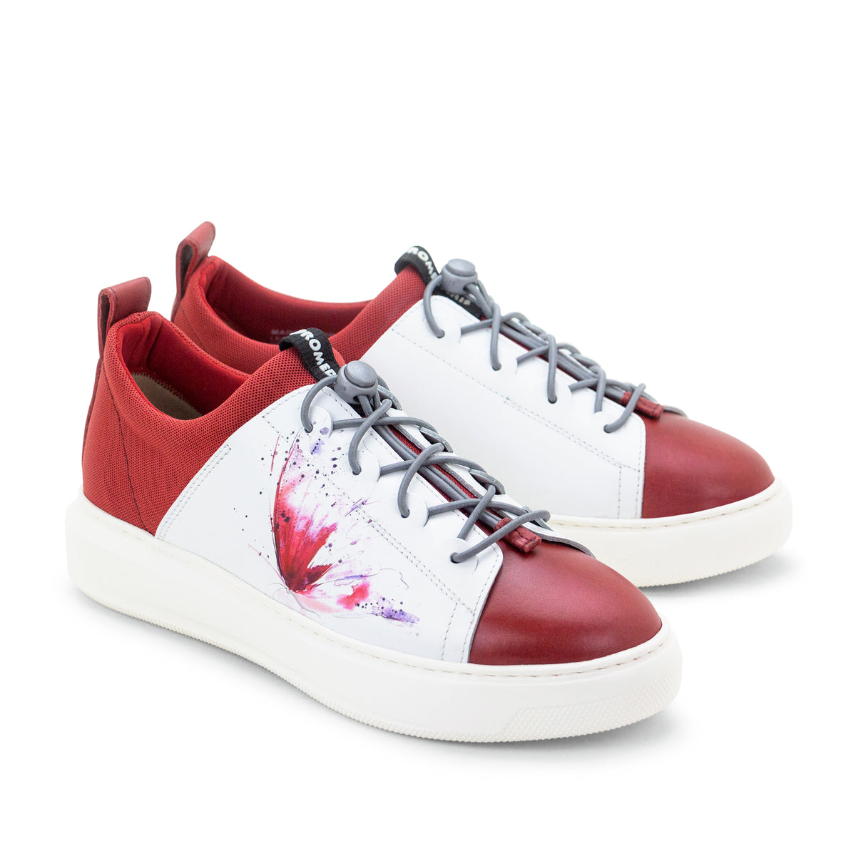 Oyster Bay Leather & Canvas Sneaker - Ophelia Butterfly