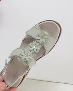 Rosine Leather Flower Adjustable Sandals