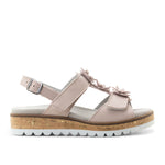 Rosine Leather Flower Adjustable Sandals