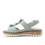 Rosine Leather Flower Adjustable Sandals