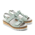 Rosine Leather Flower Adjustable Sandals