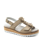 Rosine Leather Flower Adjustable Sandals
