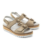 Rosine Leather Flower Adjustable Sandals