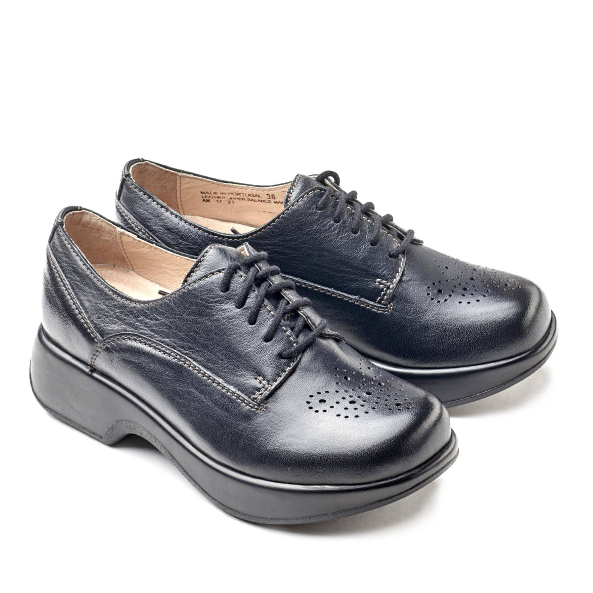 Sade Leather Lace-Up Comfort Shoe