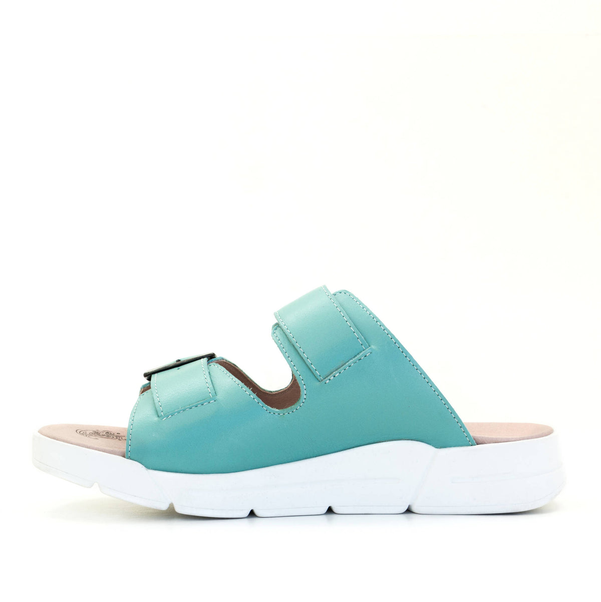 Terry Slip-On Leather Sandal in Colorful Prints