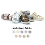 Terry Slip-On Metallic Cairo Leather Sandal