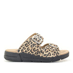 Terry Slip-On Leather Sandal in Animal Prints
