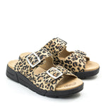 Terry Slip-On Leather Sandal in Animal Prints
