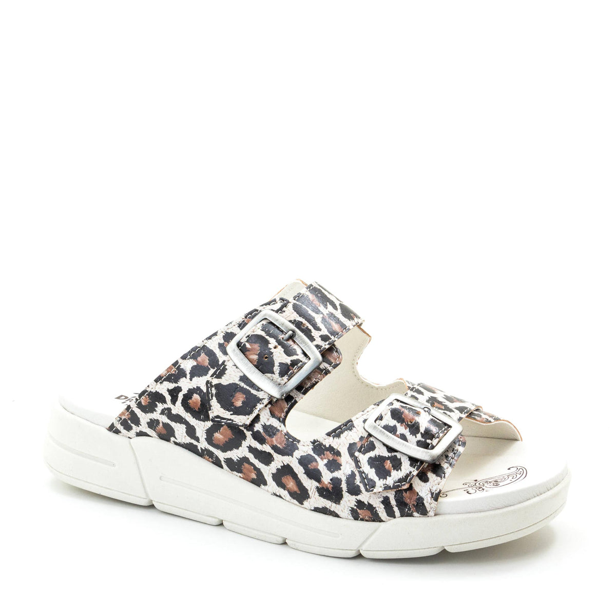Terry Slip-On Leather Sandal in Animal Prints