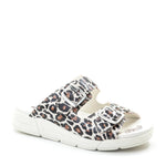 Terry Slip-On Leather Sandal in Animal Prints