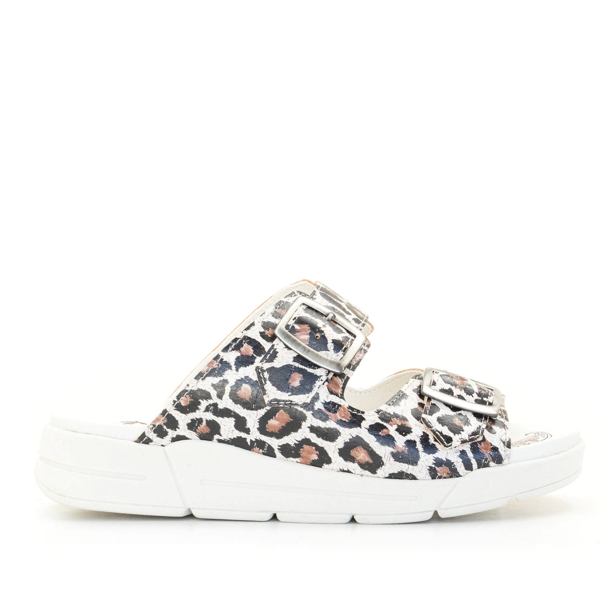 Terry Slip-On Leather Sandal in Animal Prints