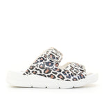 Terry Slip-On Leather Sandal in Animal Prints
