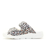 Terry Slip-On Leather Sandal in Animal Prints
