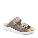 Terry Slip-On Metallic Cairo Leather Sandal