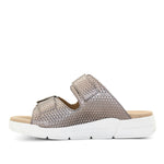 Terry Slip-On Metallic Cairo Leather Sandal