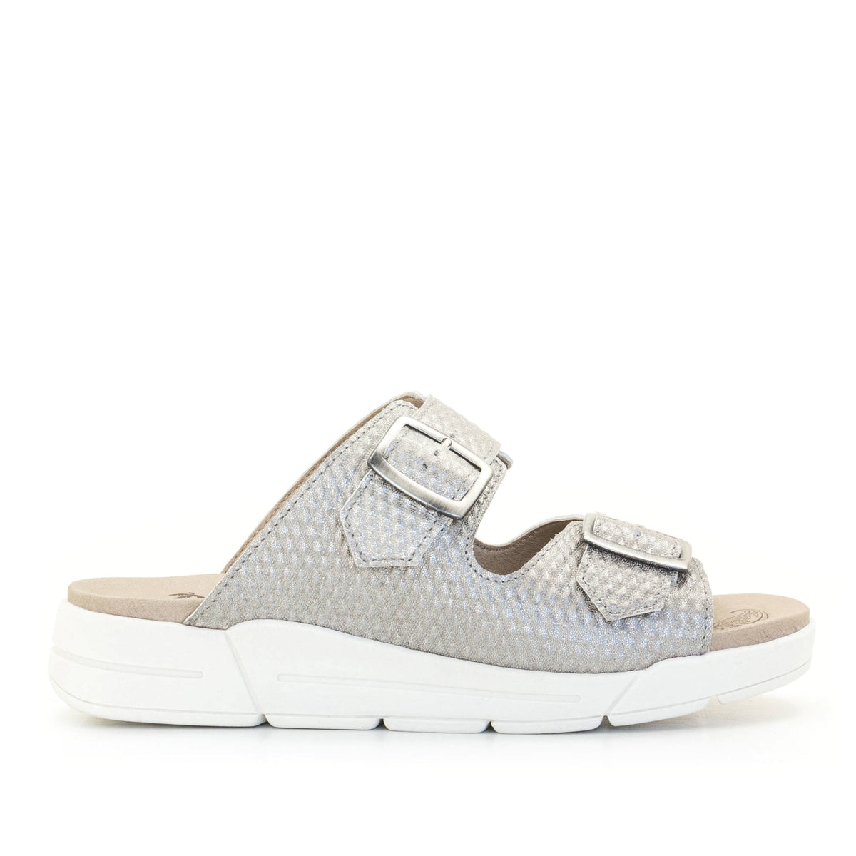 Terry Slip-On Metallic Cairo Leather Sandal