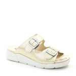 Terry Slip-On Metallic Cairo Leather Sandal