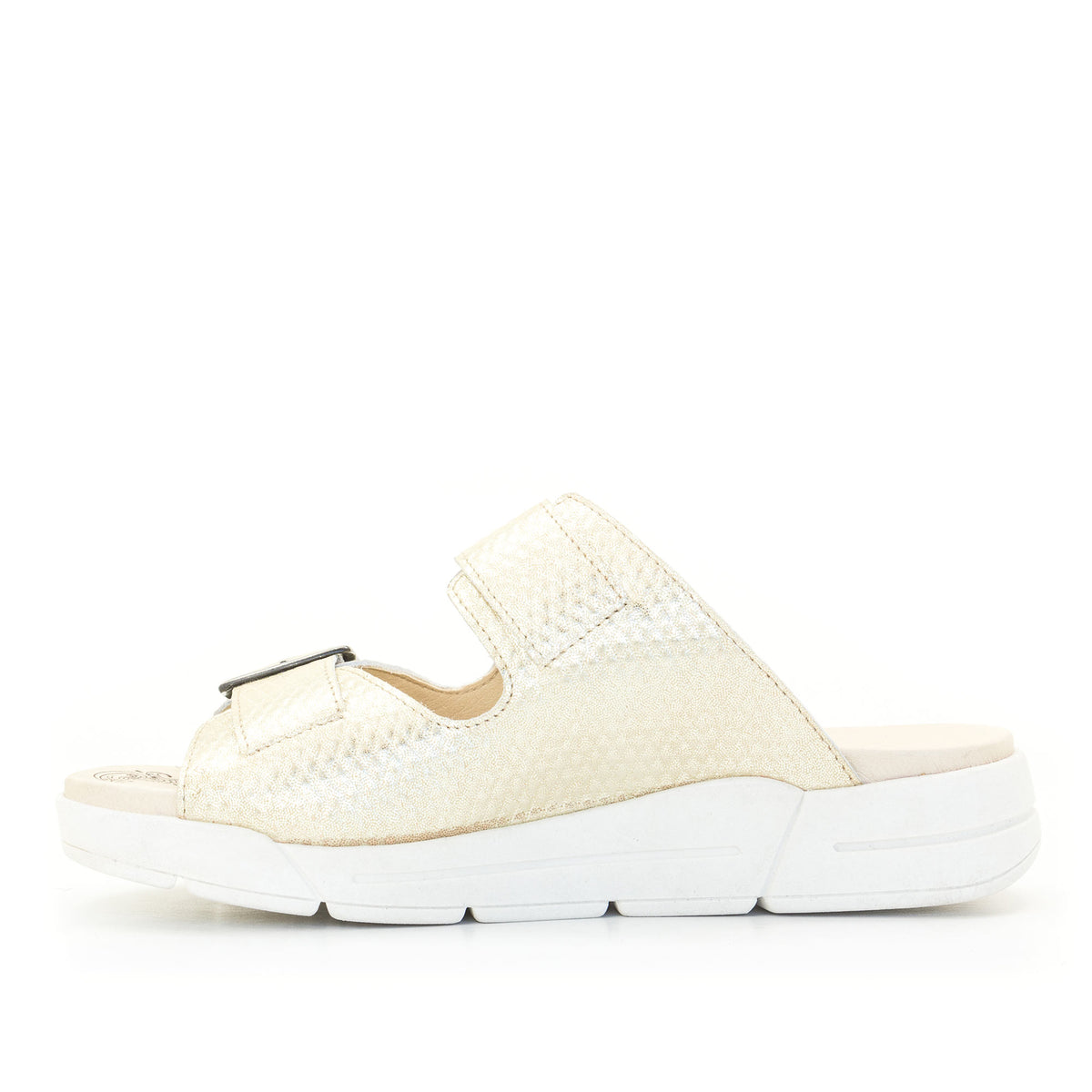 Terry Slip-On Metallic Cairo Leather Sandal