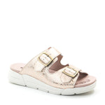 Terry Slip-On Metallic Leather Sandal in Iguana Print