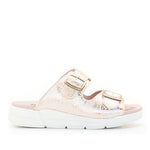 Terry Slip-On Metallic Leather Sandal in Iguana Print