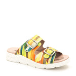 Terry Slip-On Leather Sandal in Colorful Prints