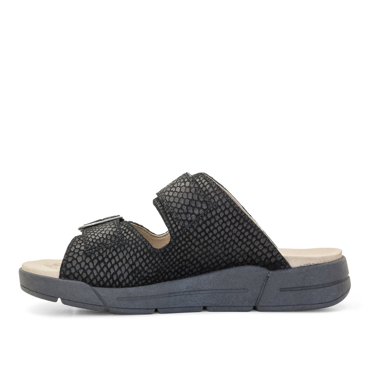 Terry Slip-On Leather Sandal in Colorful Prints