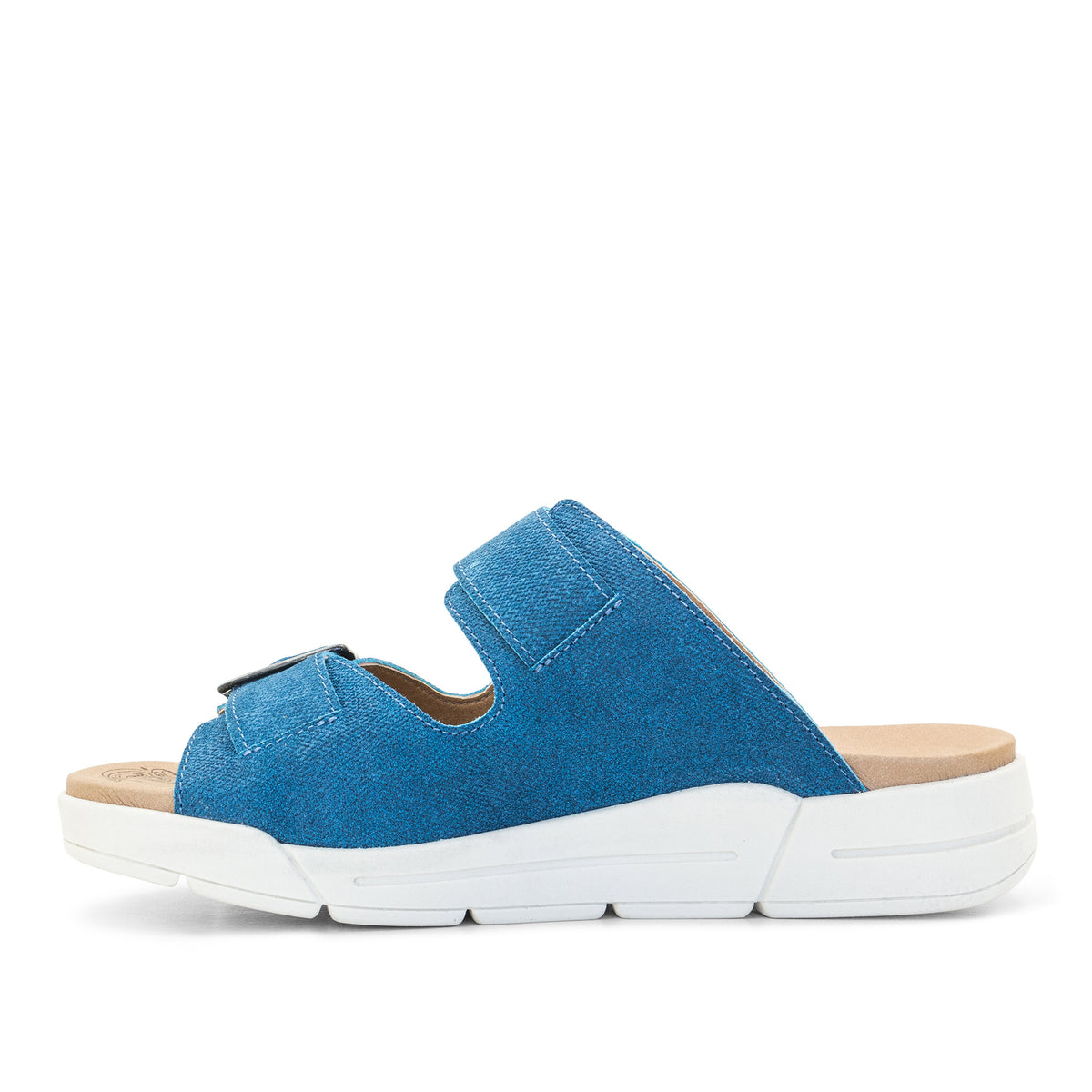 Terry Slip-On Leather Sandal in Colorful Prints