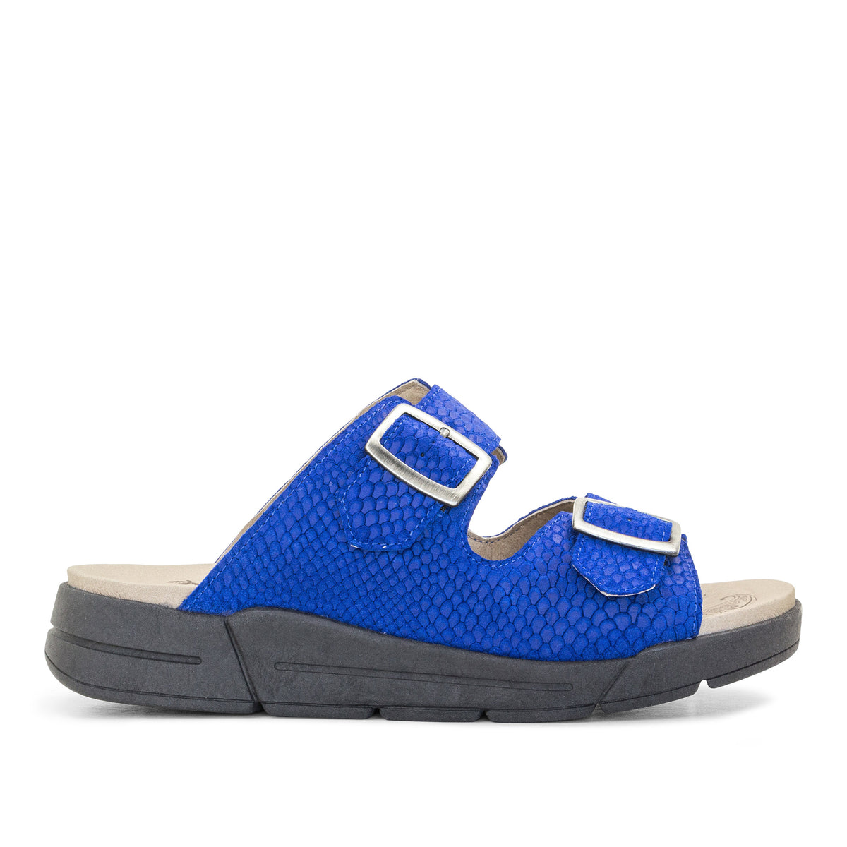 Terry Slip-On Leather Sandal in Colorful Prints