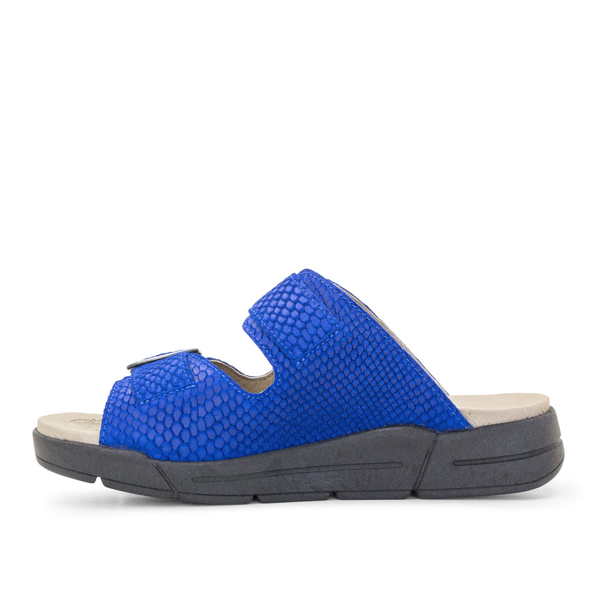 Terry Slip-On Leather Sandal in Colorful Prints