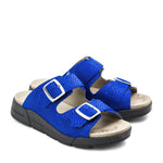 Terry Slip-On Leather Sandal in Colorful Prints