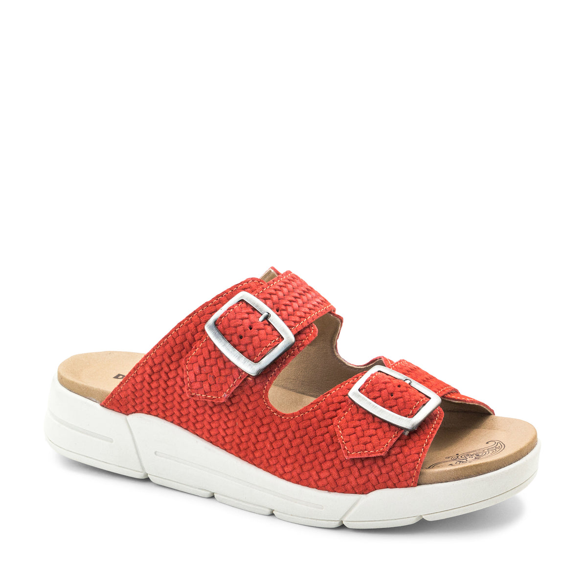 Terry Slip-On Leather Sandal in Colorful Prints