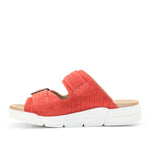 Terry Slip-On Leather Sandal in Colorful Prints