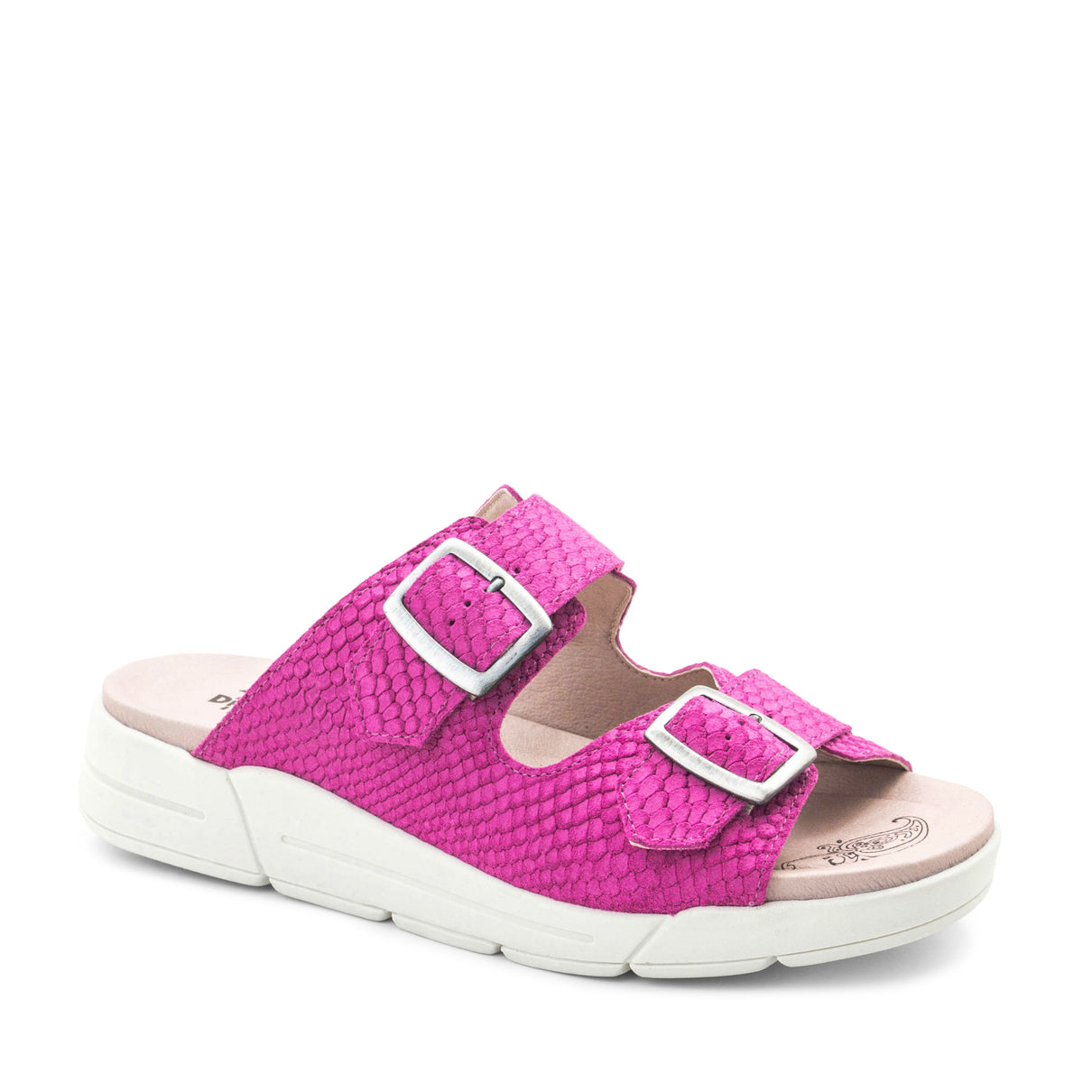 Terry Slip-On Leather Sandal in Colorful Prints