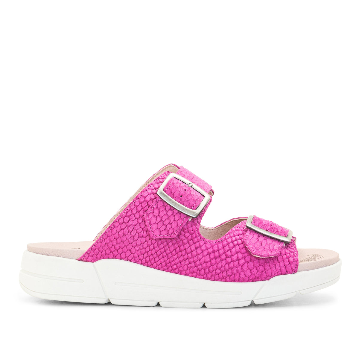 Terry Slip-On Leather Sandal in Colorful Prints