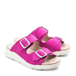 Terry Slip-On Leather Sandal in Colorful Prints