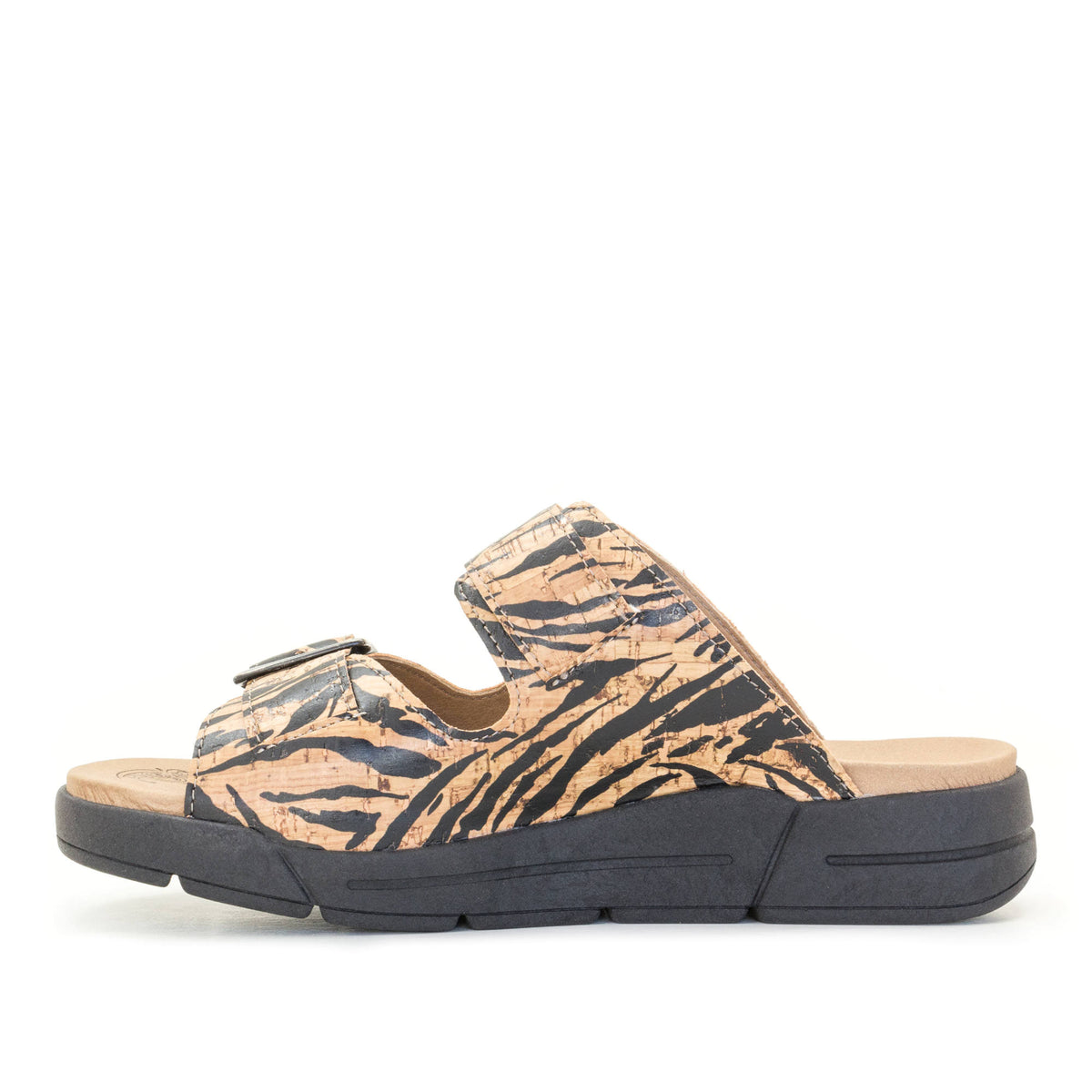Terry Slip-On Leather Sandal in Animal Prints