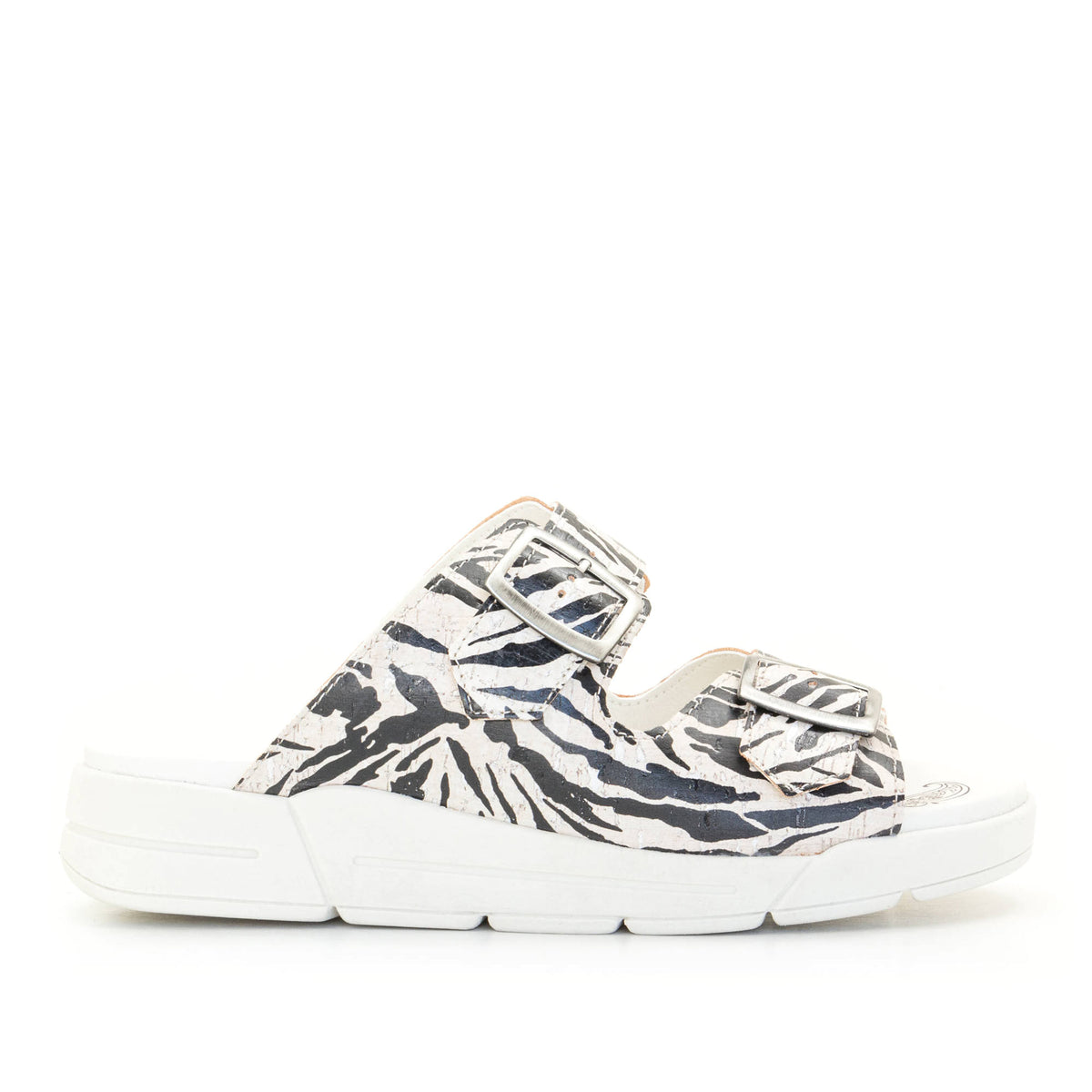 Terry Slip-On Leather Sandal in Animal Prints