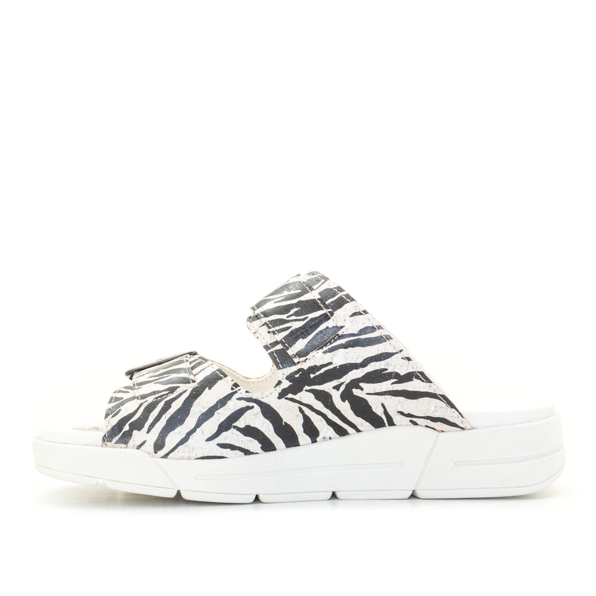 Terry Slip-On Leather Sandal in Animal Prints