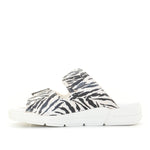 Terry Slip-On Leather Sandal in Animal Prints