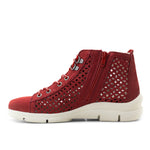 Victoria Perforated Leather Summer Bootie