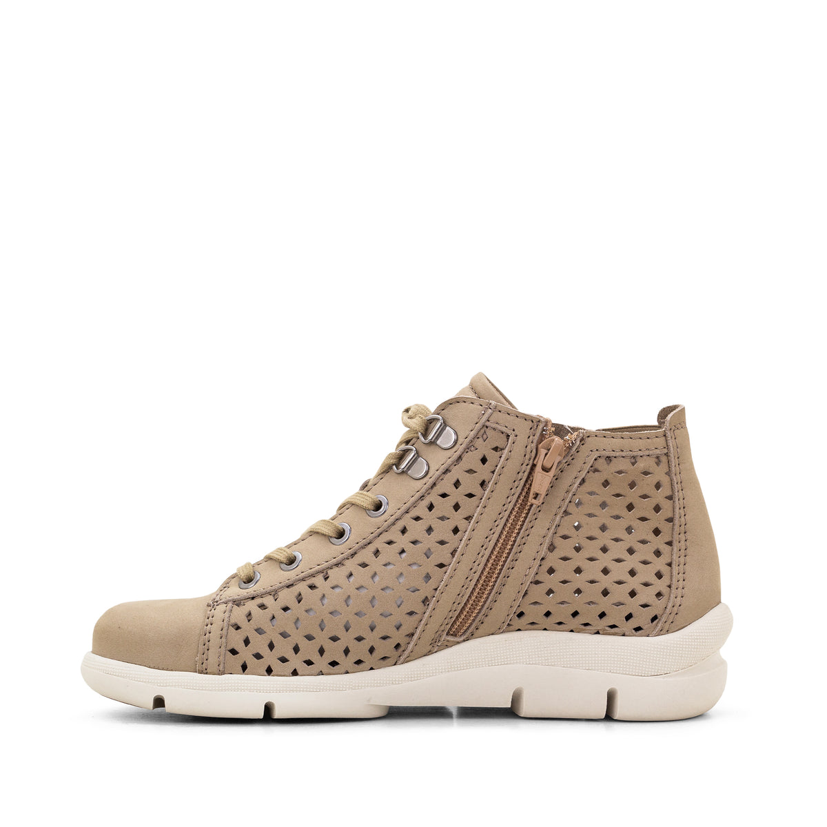 Victoria Perforated Leather Summer Bootie