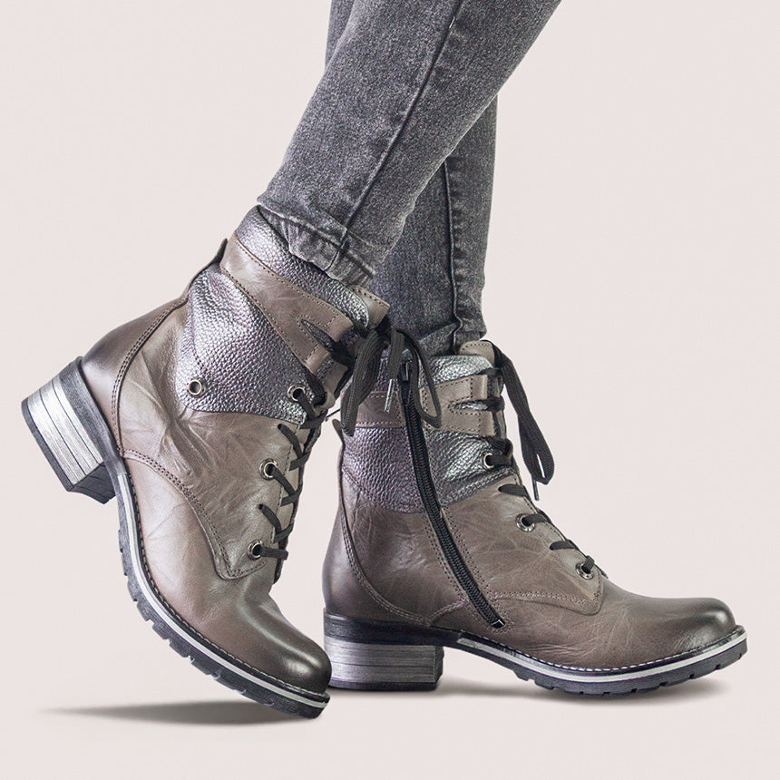 Kara Metallic Scrunched Leather Boot
