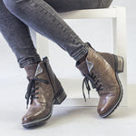 Karissa Scrunched Leather & Suede Boot