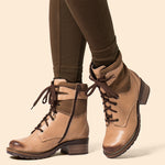 Kara Scrunched Leather & Suede Boot