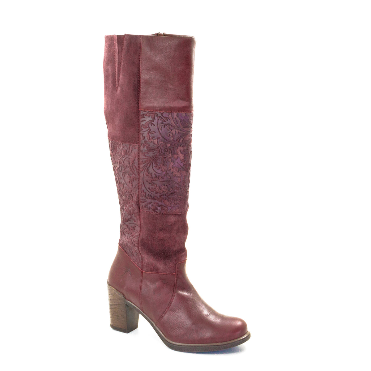 Geneva High Riding Leather & Suede Boot