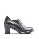 Gina Mid-Heel Leather Pump