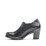 Gina Mid-Heel Leather Pump