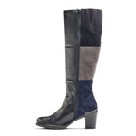 Gwyneth High Riding Leather & Suede Boot