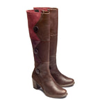 Gwyneth High Riding Leather & Suede Boot