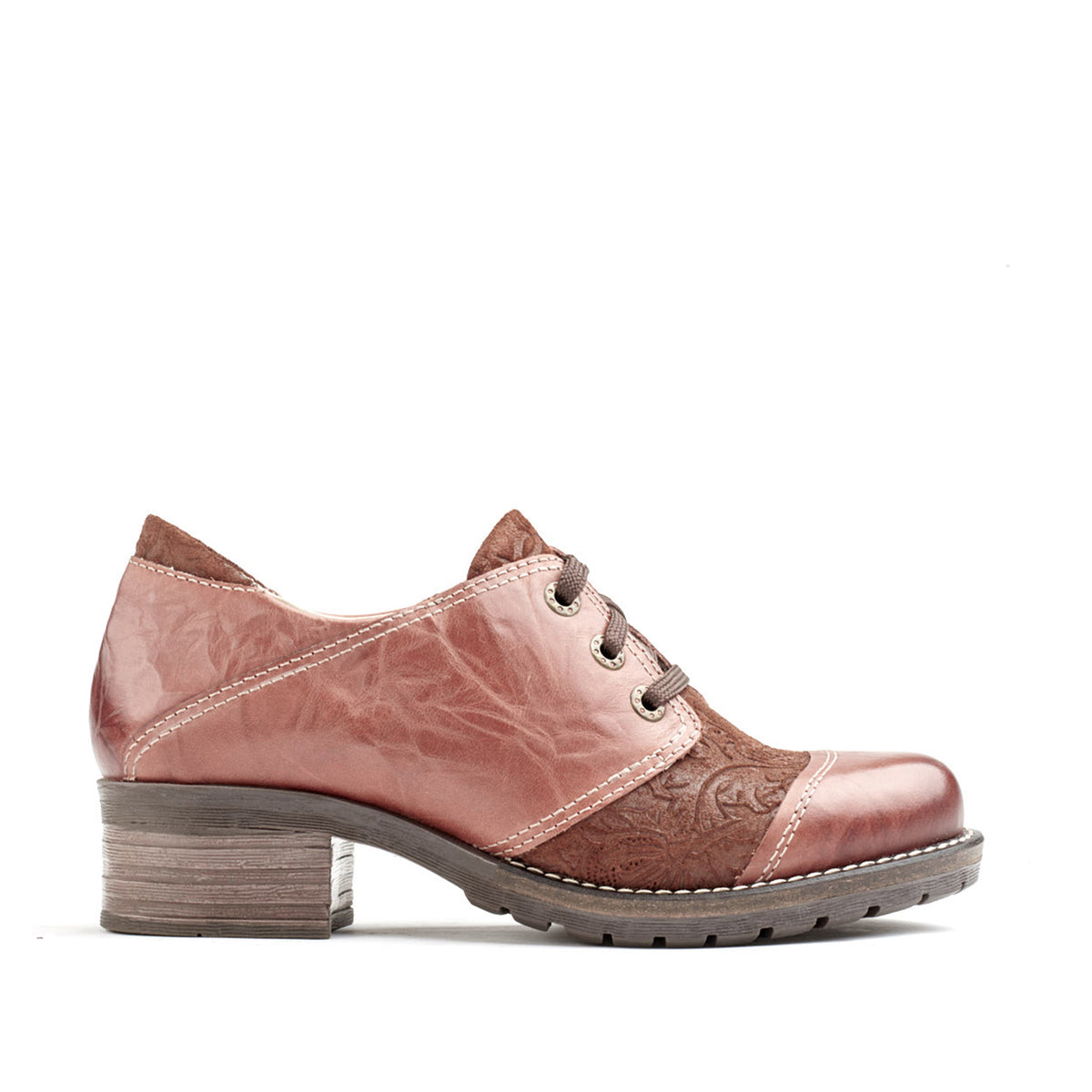 Kalista Leather & Printed Suede Lace-Up Shoes